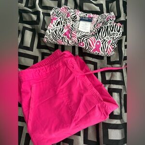 Pink scrub set